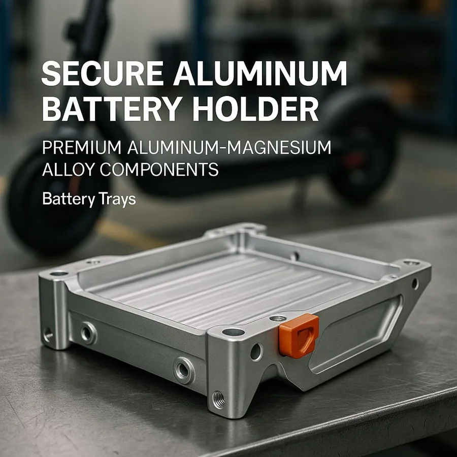 Aluminum battery holder — Иллюстрация группы компонентов. Деталь изготавливается по согласованному чертежу.