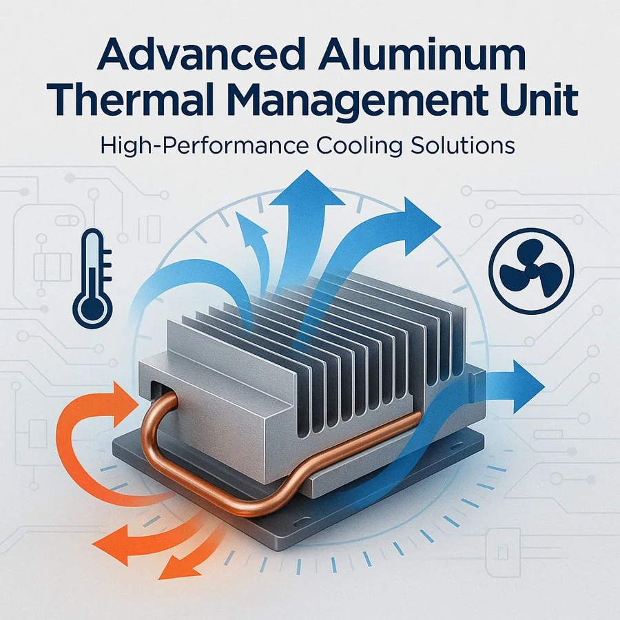 Aluminum thermal management unit — Família ilustrativa. Sua peça será fabricada conforme o desenho aprovado.