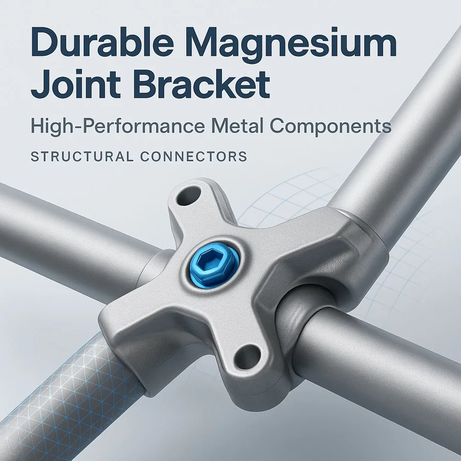 Magnesium joint bracket — Familia de componentes ilustrativa. La pieza se fabrica según el plano acordado.